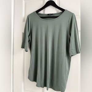 Eileen Fisher Sage Green Short Sleeve Top